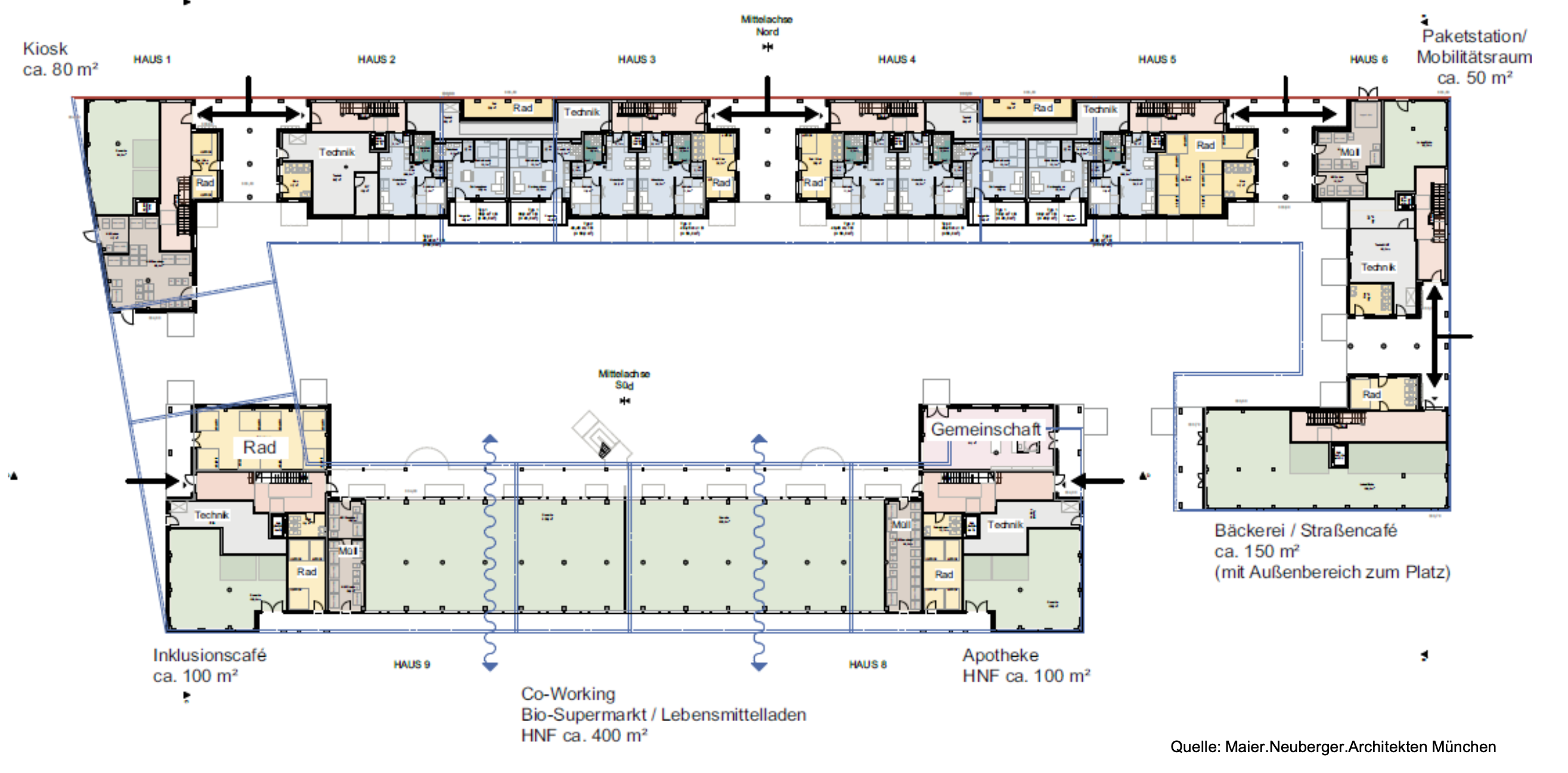 Geplantes Stadtbau-Gebäude auf der PLK